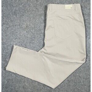 Peter Millar Pants EB66 Khaki Beige Performance 5 Pocket Chino Crown Mens 44/30